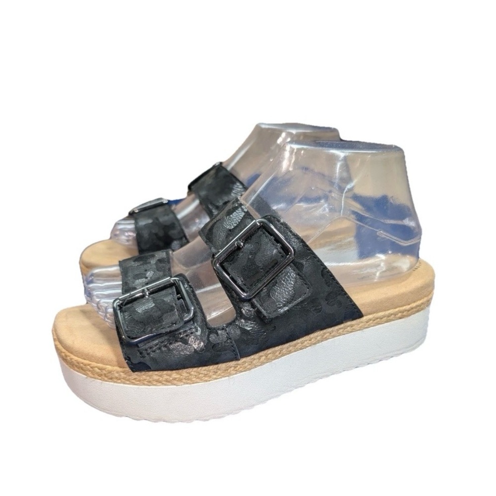 Clark’s Ultimate Comfort Camo Black & Brown Slide Sandals Women's Size 8M